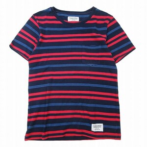 ワコマリア WACKO MARIA STRIPED CREW NECK T-SHIRT ボーダー 鹿の子 Tシャツ 半袖 ロゴ タグ ニット コットン クルーネック 丸首