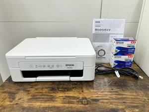 ★2022年製・美品★EPSON/エプソン【 カラリオ インクジェットプリンター A4（取説 未開封純正インク ソフトウェアディスク付き）】EW-052A