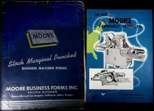 ★貴重資料★【ムーアMOORE BUSINESS FORMSアジア・ビジネスフォーム当時物カタログ】昭和30年代レトロ印刷機 宣材 1950sデザイン 古書籍本