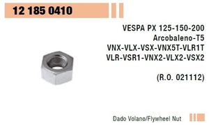 RMS 12185 0410 社外 ナット M12xP1.25 フライホイール ベスパ　P/PX/ET3