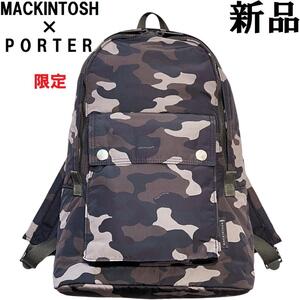 【新品】MACKINTOSH × PORTER MXP024 マッキントッシュ ポーター スリムバックパック リュック 迷彩 カモフラ ブラウン 黒 ユニセックス