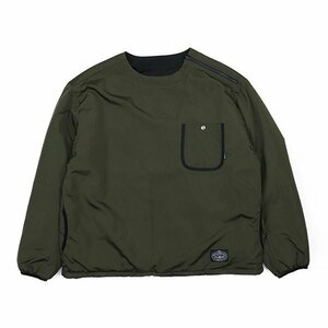 ☆sale/新品/正規品/特価 POLER REVERSIBLE NYLON PUFF CREW | Size：M | Color：Olive/Black | ポーラー / リバーシブル