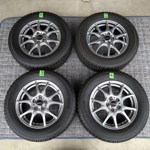 【スタッドレス】NITTO SN2 195/65/15 91Q / A-TECH 15×6.0J　4本セット 中古品 トヨタ プリウス５０・３０系等に