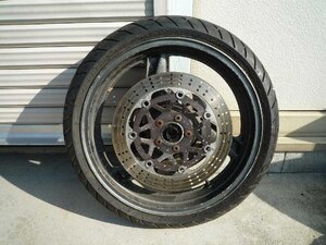 33534★ZZR400/ZX400N　フロントホイール(17×3.50)★フレ無し!補修用に!★カワサキ純正/KAWASAKI★