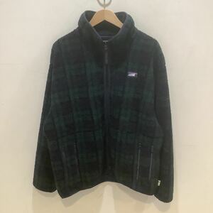 BEAMS ビームス SSZ エスエスジー 22F-SK003 2022 A/W OVERSIZED FLEECE JACKET フリース ボア ジャケット チェック グリーン 619399