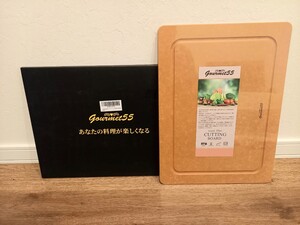 gourmet55 プレミアまな板 GSN03 KANGA トレー プレート 木製 敷板 皿 飾り台 保管 未使用 k070