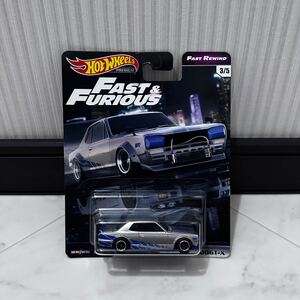 新品 HotWheels FAST&FURIOUS FASTREWIND Skyline HT 2000GT-X ホットウィール 日産スカイライン ハコスカ ワイルドスピード スカイライン