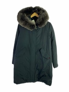 Woolrich◆KEYSTONE PARKA/ロングダウンジャケット/S/コットン/BLK