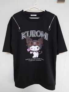 ☆ 美品！クロミちゃん半袖♪ M〜L 黒 クロミ ジャージ Dig Deep アベイル サンリオ Tシャツ クロミ パーカー 病みかわ 地雷 入手困難！