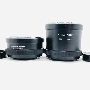 ★極上品★MAMIYA RZ67 Auto Extension Tube Ring No.1 45mm No.2 82mm マミヤ オート エクステンション チューブ リング セット＃296