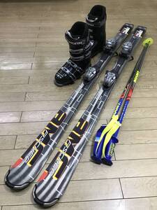 ☆★☆2025スタートセール！メンズカービングスキー４点セットN355　FISCHER AMC300 160cm /靴 BIGHORN26-26.5cm/ POLE新品115cm