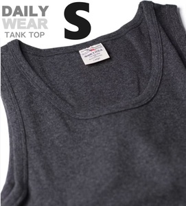 AVIREX アヴィレックス RIB TANK TOP チャコール Sサイズ / DAILY リブ タンクトップ / デイリーウェア 新品 アビレックス