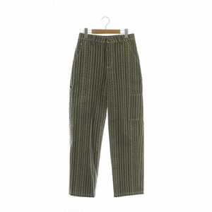 マークジェイコブス MARC JACOBS MONOGRAM PAINTERS PANT ジップフライ ロゴ 総柄 25 XS ベージュ 黒 ブラック