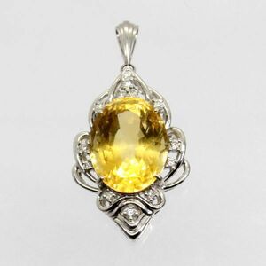 ◎中古美品◎プラチナ　サファイア　3.66ｃｔ　ダイヤ　0.11ｃｔ　ペンダント