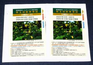 【最新】 阪急阪神ホールディングス 株主優待 株主回数乗車証・4回カード 2枚セット 2025年5月31日まで