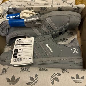 【新品未着用・即発送可能】 NEIGHBORHOOD x ADIDAS SUPERSTAR GREY ネイバーフッド アディダス スーパースター （サイズ： US8）