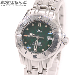 101739703 1円 オメガ OMEGA シーマスター 300 ジャックマイヨール 1996 2584.41 グリーン SS 腕時計 レディース クォーツ ジャンク