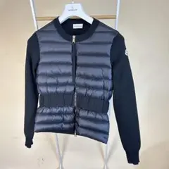 【極美品】【レア】 MONCLER モンクレールダウンニットカーディガン　黒　S