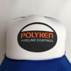 【訳あり品】キャップ　メッシュキャップ　トラッカーキャップ　POLYKEN 青