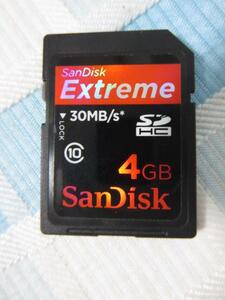 SanDisk Extreme SDメモリーカード/SDHC 4GB Class10 30MB/s