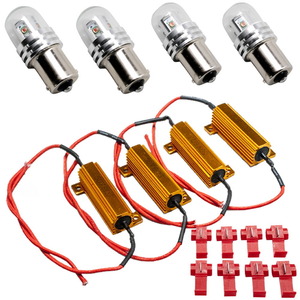 鬼爆閃光 トッポBJワイド H43/48A [H11.1～H13.12] LEDウインカー球 F+抵抗器 4個セット