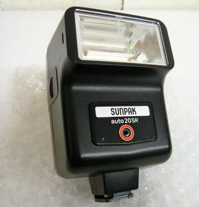 レトロ 当時物 RETRO CAMERA SUNPAK サンパック フィルムカメラ 用品 アクセサリー ストロボ SUNPAK AUTO 20SR ケース付 Made in japan