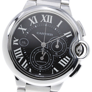 カルティエ CARTIER W6920025 バロンブルーLM クロノグラフ 自動巻き メンズ 良品 _842281