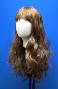 CR10827 WG⑤【ファッション】新品 フルウィッグ ロング カール ハニーブラウン 耐熱 ナチュラル イメチェン 小顔 訳あり レディース