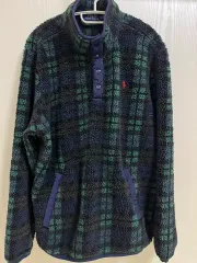 【雷市場（ポンジャン）商品韓国直送】 POLO RALPH LAUREN(ポロラルフローレン) ブラックウォッチ シェルパ フリース プルオーバージャケット L サイズ