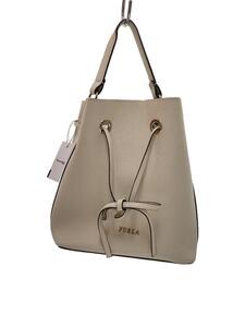 FURLA◆ショルダーバッグ/レザー/WHT/無地