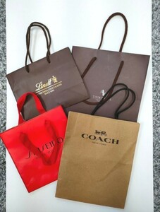 COACH　資生堂　紙袋　ショッパー　ミニ紙袋　コーチ　 手提げ袋　ショップ袋　ブランド紙袋　プレゼント袋