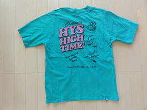 美品 HYSTERIC GLAMOUR HYS HIGH TIME 半袖Tシャツ 青緑 Sサイズ 02201CT07