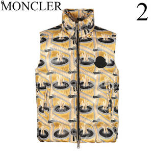 MONCLER GENIUS 1952 ダウンベスト　ゴールド　柄　2　定価17万円　モンクレール　ジーニアス　PARKER GILET 新品　正規品　本物 