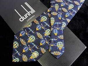 ♪今週の特売980円～♪3693♪良品【dunhill】ダンヒル【気球 乗り物 dロゴ 柄】ネクタイ♪