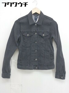 ◇ GAP DENIM ギャップ ストレッチ デニム ジャケット Gジャン サイズXXS ブラック レディース