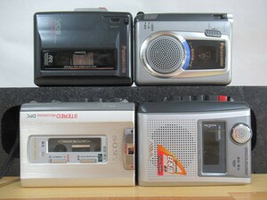 g14●カセットテープレコーダー 4台セット 通電のみ確認済 SONY TCS-600 パナソニック RQ-L25 RQ-L344 AIWA TP-VS450 230530