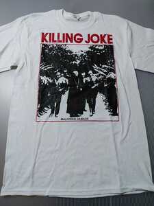 KILLING JOKE Tシャツ malicious damage 白M / PIL sex pistols pop group RIP RIG & PANIC clash No New York