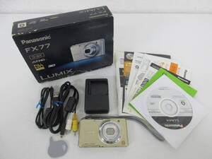 中古 カメラ Panasonic パナソニック LUMIX DMC-FX77 デジタルカメラ 箱あり ※通電のみ確認済 ／G