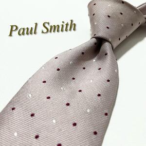 【美品】Paul Smith ポールスミス ネクタイ ドット柄 ピンドット 裏地水玉柄 コインドット メンズ スーツ マルチカラー ハイブランド 高級