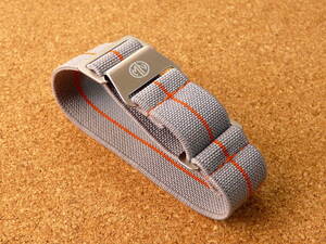 MARINE-NATIONALE/MN-STRAPS！GREY-ORANGE 22MM／MNストラップ！※ネコポス発送で送料無料！