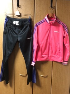 【 adidas　NEO LABEL 】 アディダス　ネオレーベル　レディース ジャージ 上下　セットアップ Ｓ　ピンク　黒