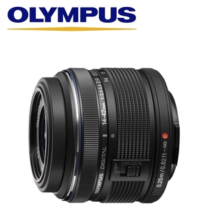 オリンパス OLYMPUS M.ZUIKO DIGITAL 14-42mm F3.5-5.6 II R マイクロフォーサーズ ブラック ミラーレス レンズ 中古