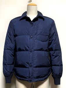 新品同様:GU × KIM JONES.ダウン シャツ ジャケット M(濃紺/インナーダウン/肩46幅55丈66/OUTDOOR/キムジョーンズ/grip swany uniqlo)