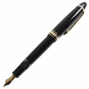 美品●MONTBLANC モンブラン マイスターシュテュック No146 ペン先14K Fニブ ホワイトスター 万年筆 ブラック×ゴールド