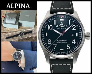 ■ 定価168,000円 新品 ALPINA アルピナ AL-525NN4S6 STARTIMER PILOT スタータイマー パイロット ウォッチ 自動巻 腕時計 ダークブルー