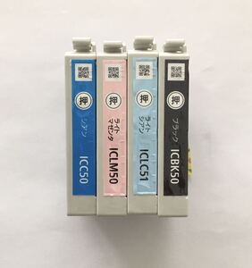 EPSON インクカートリッジ ICBK50 ICC50 ICLM50 ICLC51 4色セット 純正訳アリ品！①