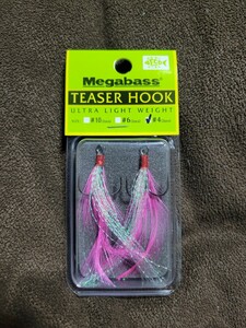 ★Megabass★TEASER HOOK #4 メガバス ティザーフック PINK 新品 対応ルアー POPMAX BALSA MAX ANTHRAX 100 伊東 由樹 フェザーフック