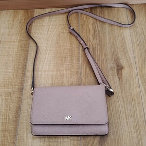 MICHEAL KORS★マイケルコース★ショルダーウォレット★スマホケース★財布★ショルダーバッグ★ピンクベージュ★斜めがけ