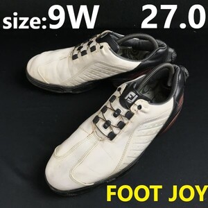 FOOT JOY/フットジョイ/flex zone★ダイヤル式/ゴルフシューズ【size:9W/27.0/white/白】sneakers/Shoes/trainers◆sQ-631