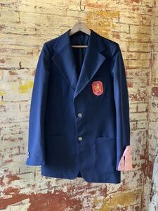 FRENCH MILITARY SCHOOL BLAZER DEAD STOCK NOS フレンチミリタリー スクールブレザー 紺ブレ 金ボタン デッドストック 未使用品 送料無料